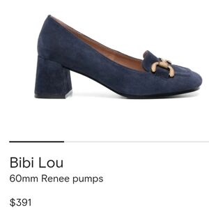 Bibi Lou 60mm Renee Navy Bleu pumps Sz 7 Like New